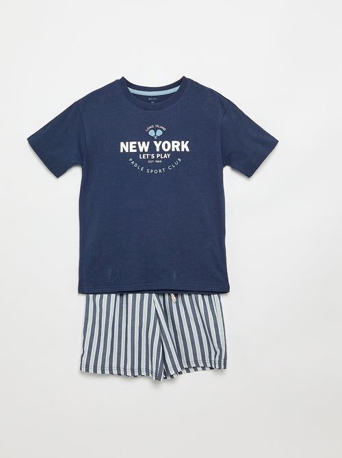 Completo pigiama corto t-shirt + pantaloncini - 2 pezzi - Kiabi