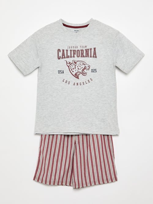 Completo pigiama corto t-shirt + pantaloncini - 2 pezzi - Kiabi