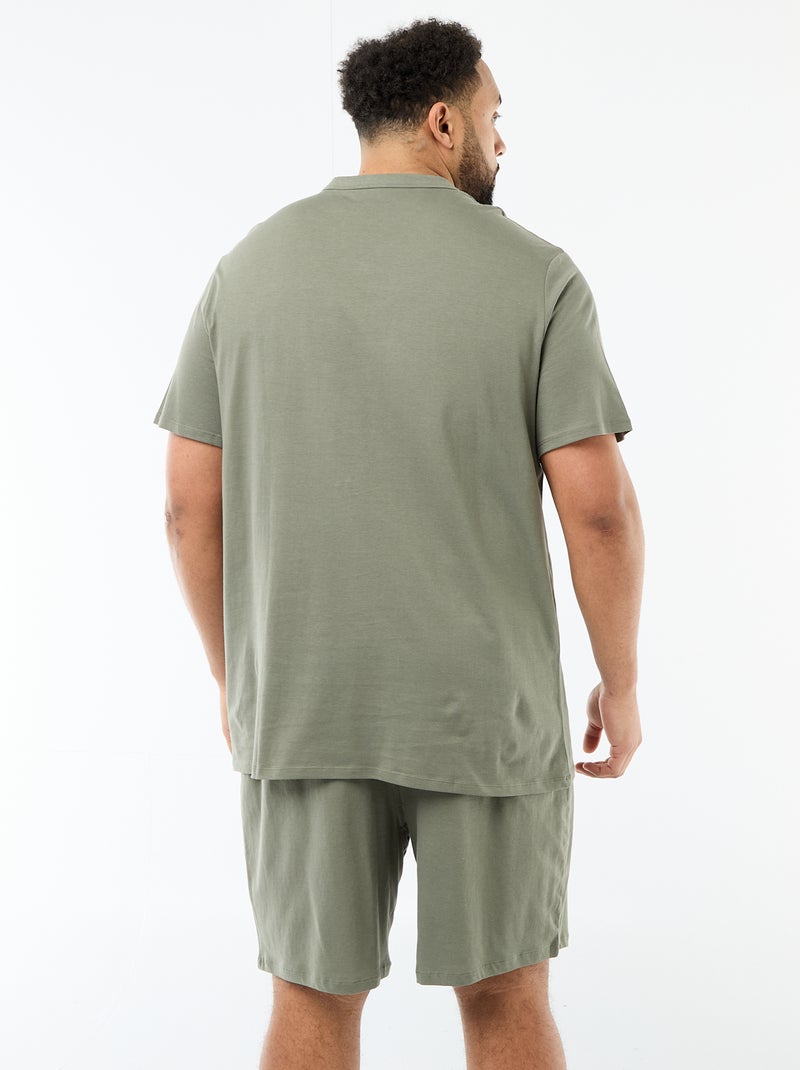 Completo pigiama corto t-shirt + pantaloncini - 2 pezzi Verde - Kiabi