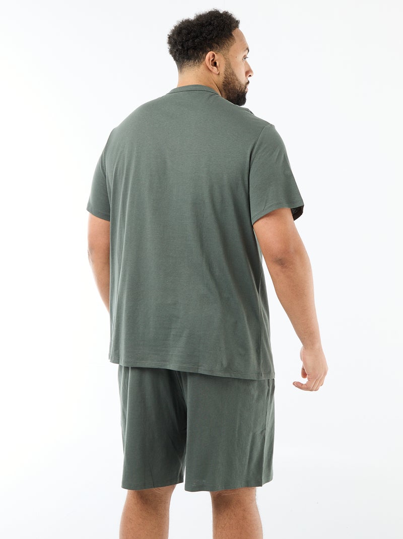 Completo pigiama corto t-shirt + pantaloncini - 2 pezzi Verde - Kiabi
