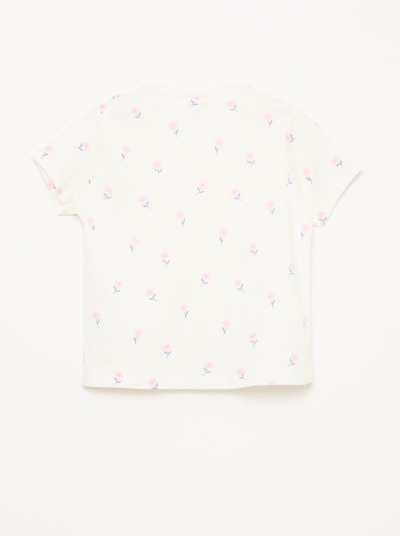 Completo pigiama corto t-shirt + short - 2 pezzi Bianco - Kiabi