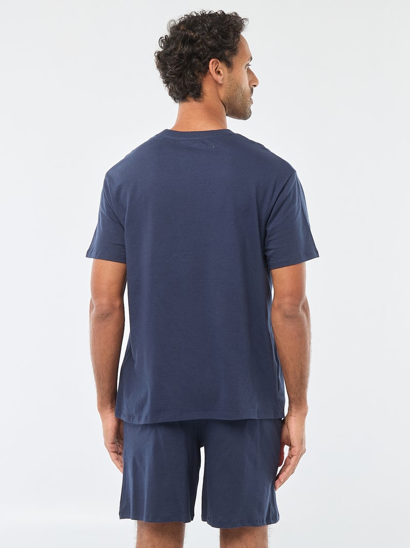 Completo pigiama corto t-shirt + short - 2 pezzi Blu - Kiabi