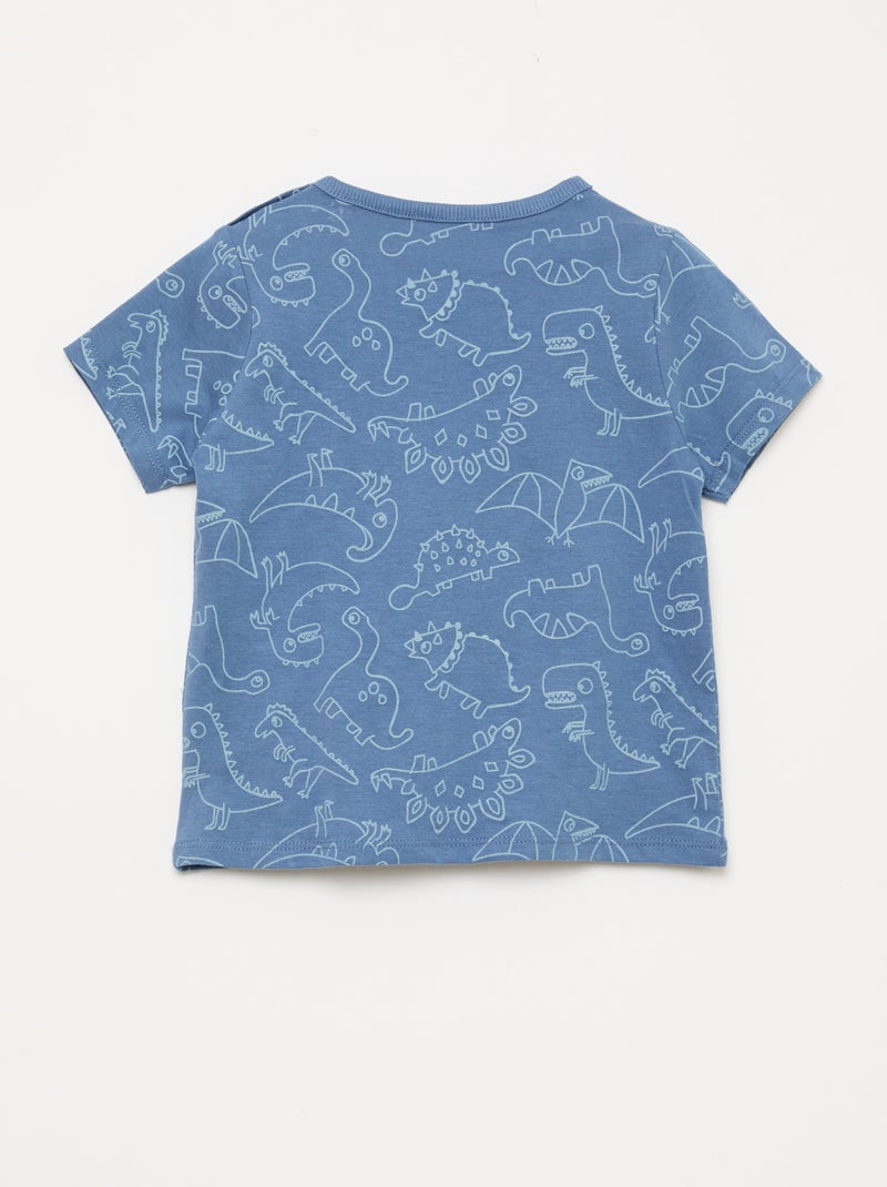 Completo pigiama corto t-shirt + short - 2 pezzi Blu - Kiabi