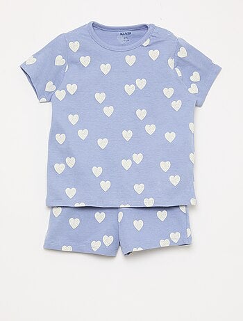 Completo pigiama corto t-shirt + short - 2 pezzi