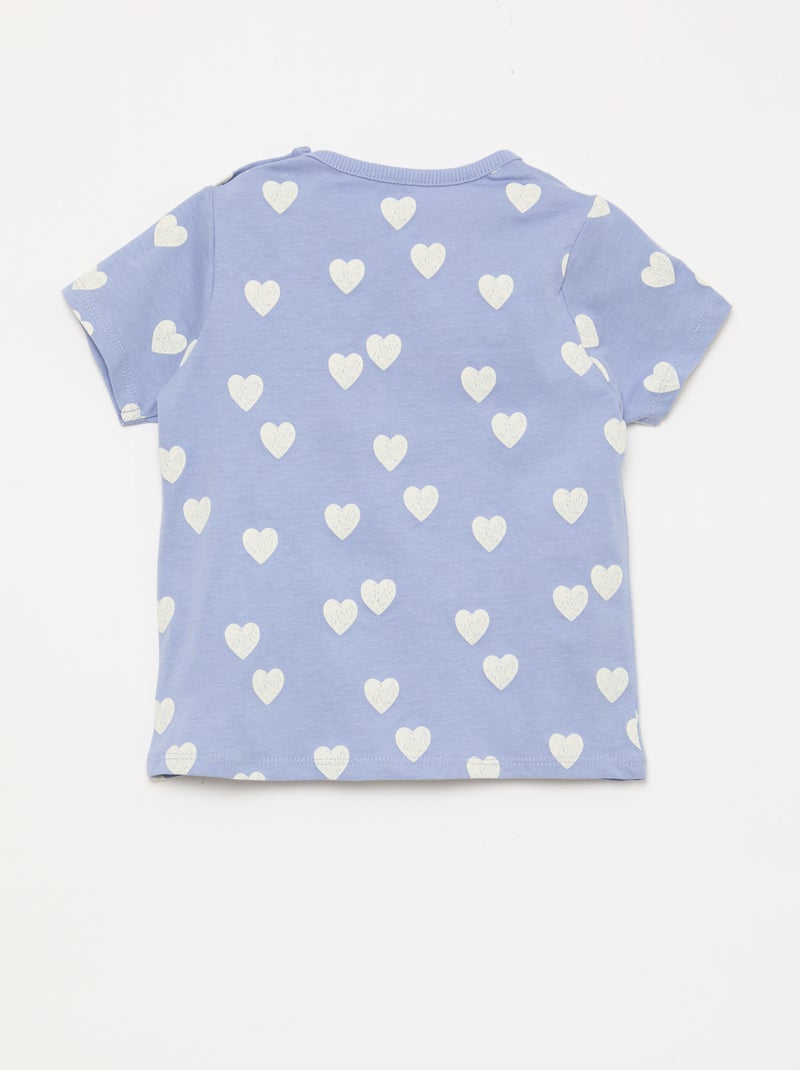 Completo pigiama corto t-shirt + short - 2 pezzi Blu - Kiabi