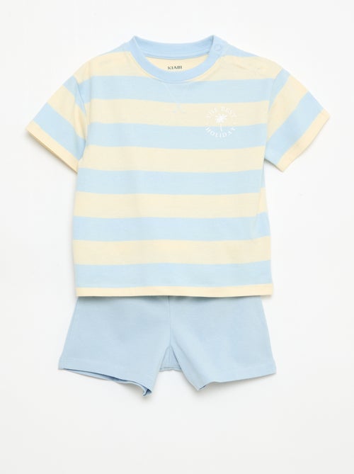 Completo pigiama corto t-shirt + short - 2 pezzi - Kiabi