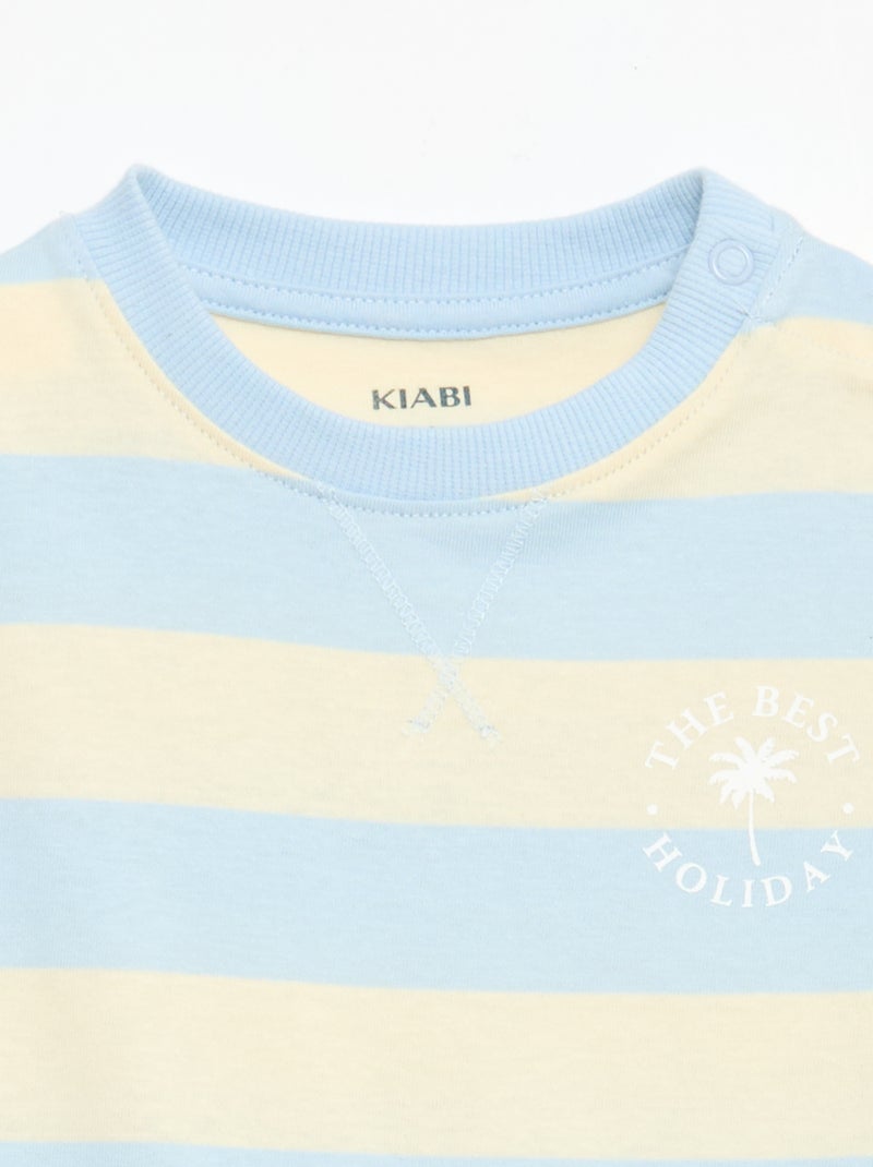 Completo pigiama corto t-shirt + short - 2 pezzi Blu - Kiabi