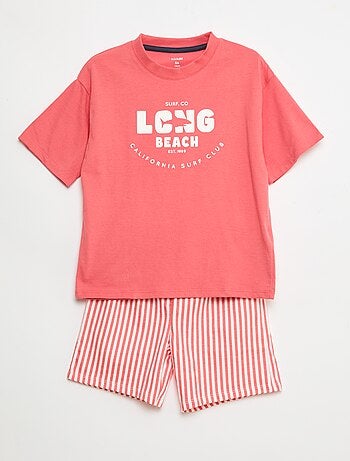 Completo pigiama corto t-shirt + short - 2 pezzi