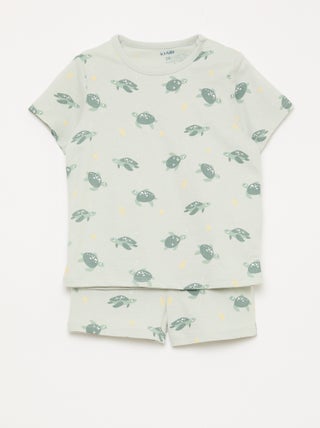 Completo pigiama corto t-shirt + short - 2 pezzi