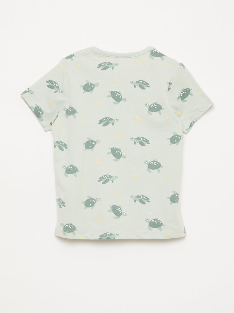 Completo pigiama corto t-shirt + short - 2 pezzi Verde - Kiabi