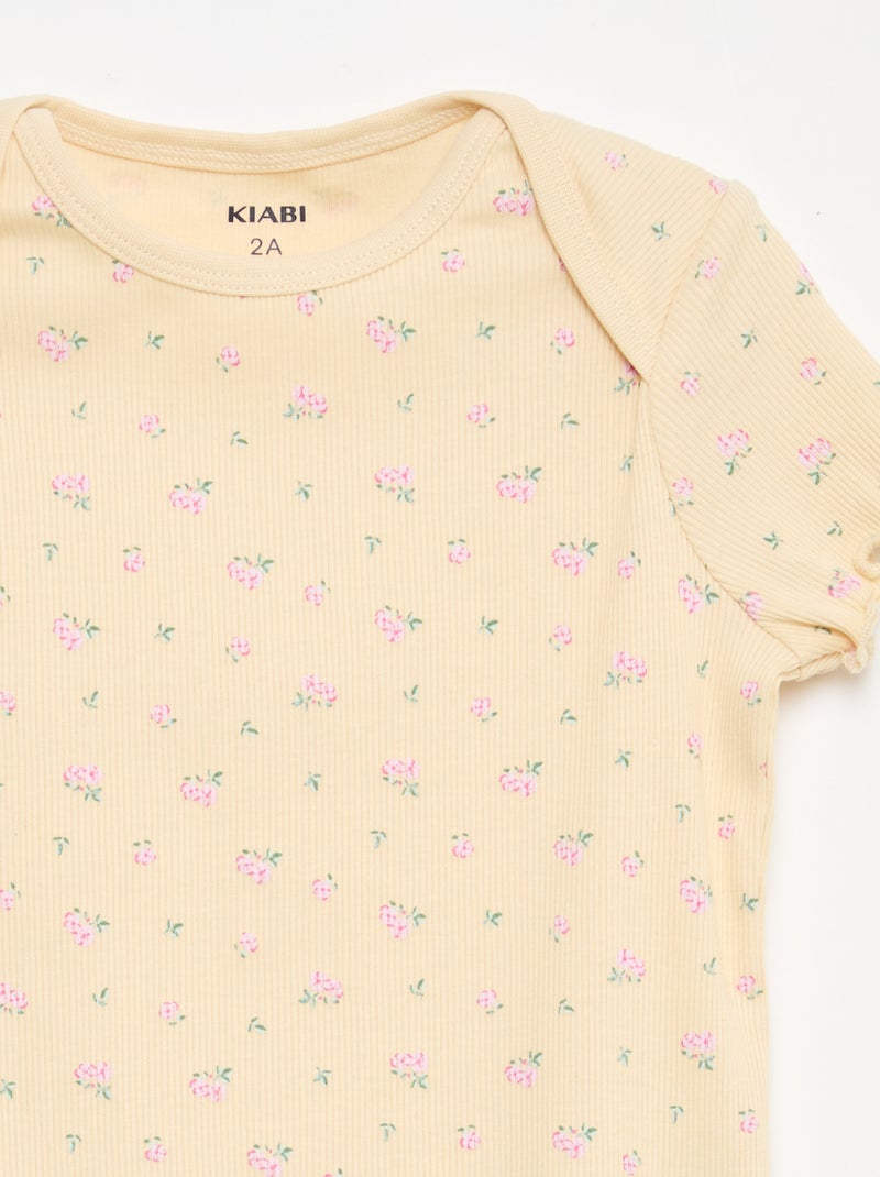 Completo pigiama corto t-shirt + shorts - 2 pezzi Beige - Kiabi