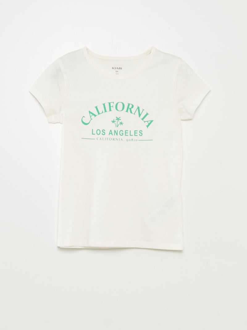 Completo pigiama corto t-shirt + shorts - 2 pezzi BIANCO - Kiabi