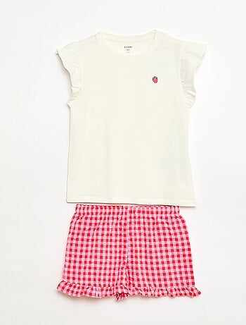 Completo pigiama corto t-shirt + shorts - 2 pezzi