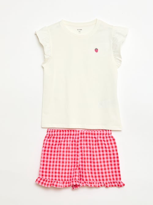 Completo pigiama corto t-shirt + shorts - 2 pezzi - Kiabi