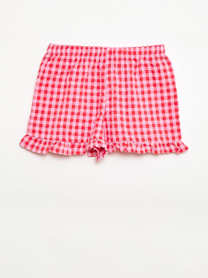 Completo pigiama corto t-shirt + shorts - 2 pezzi Bianco - Kiabi