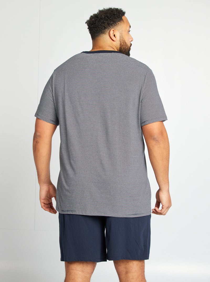 Completo pigiama corto t-shirt + shorts - 2 pezzi BLU - Kiabi