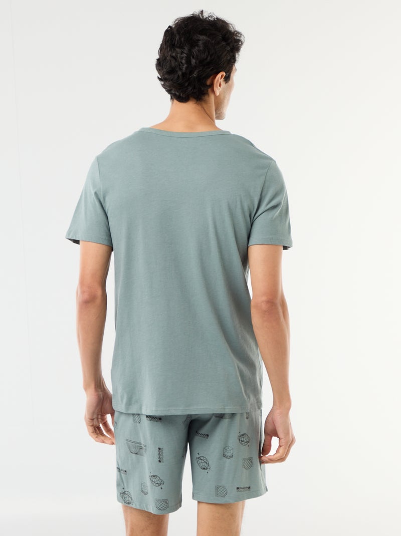Completo pigiama corto t-shirt + shorts - 2 pezzi Blu - Kiabi