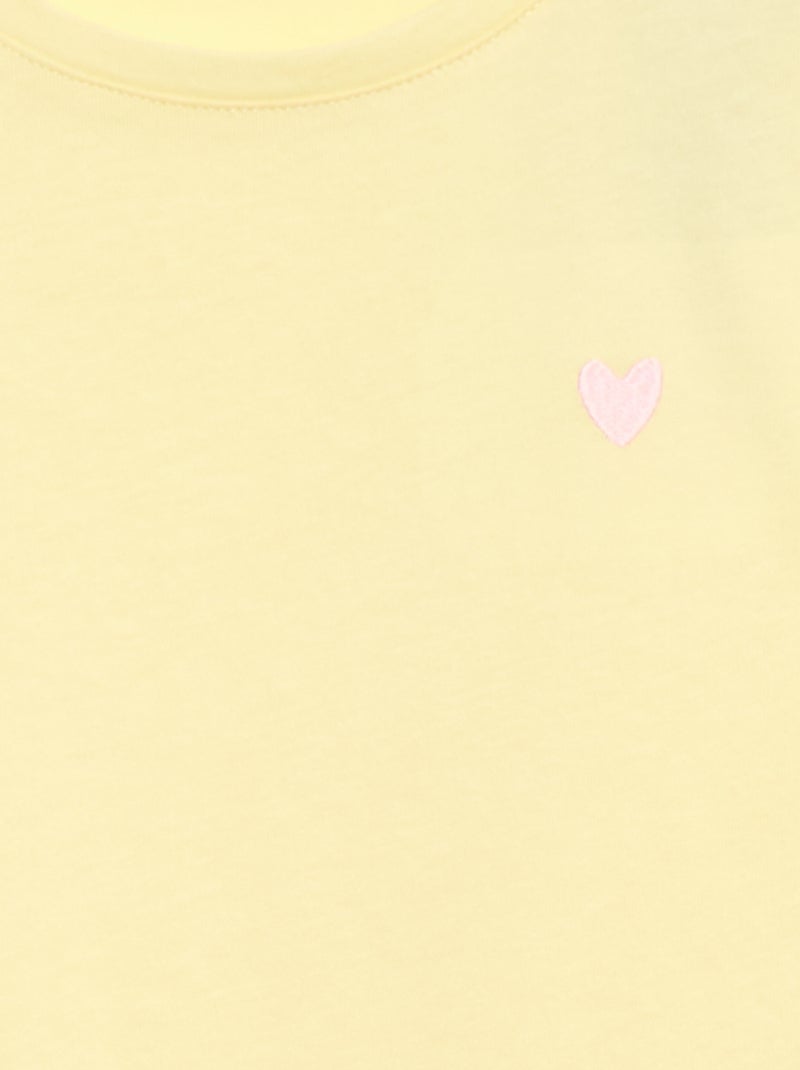 Completo pigiama corto t-shirt + shorts - 2 pezzi Giallo - Kiabi