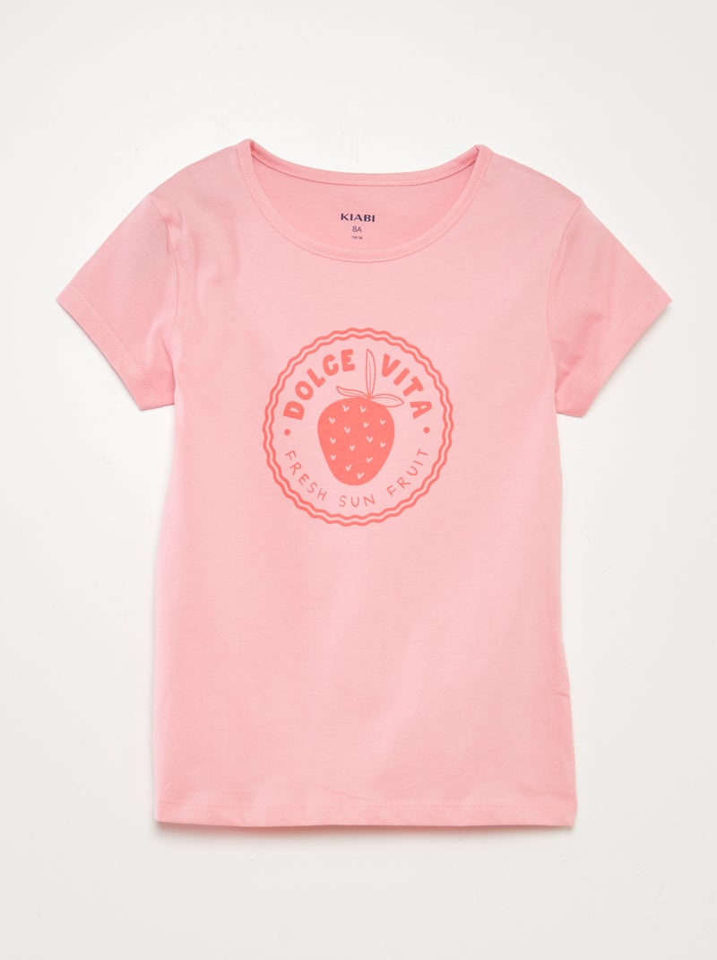 Completo pigiama corto t-shirt + shorts - 2 pezzi ROSA - Kiabi
