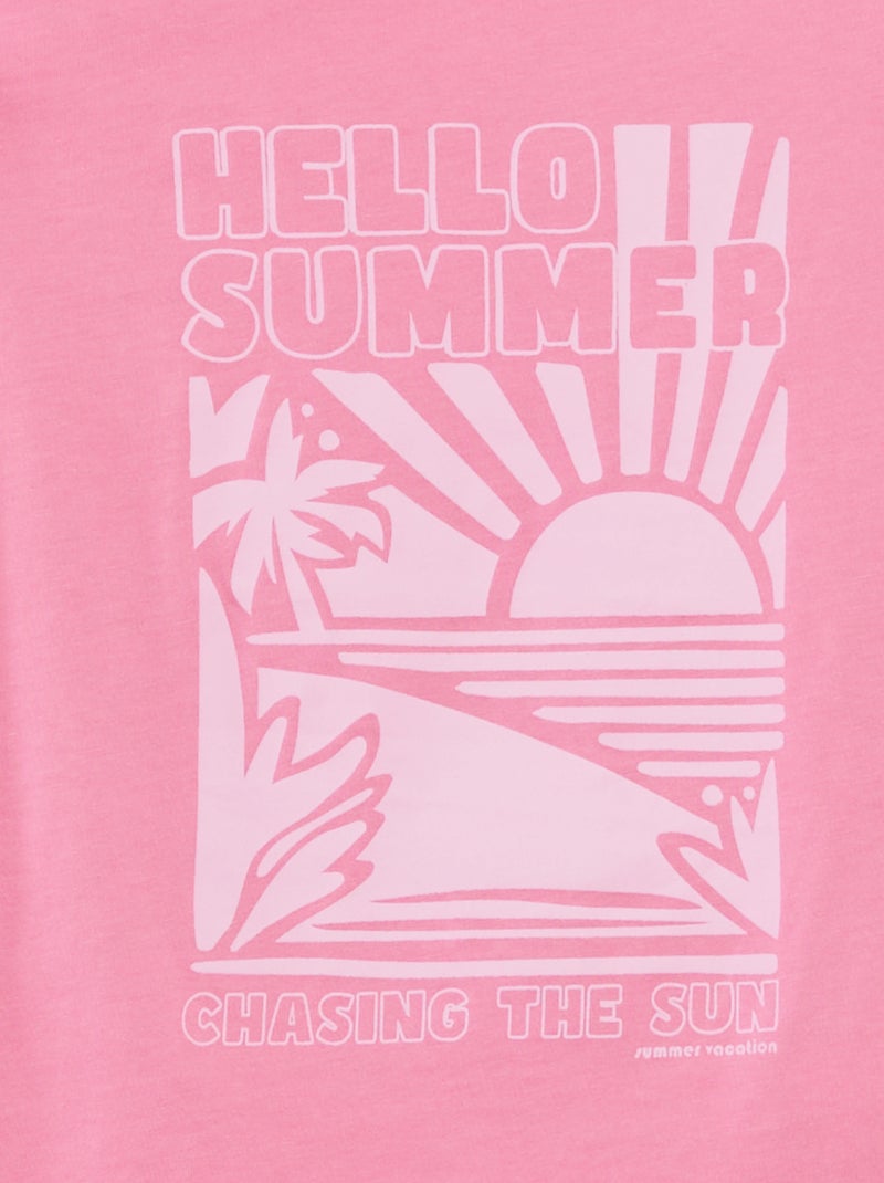 Completo pigiama corto t-shirt + shorts - 2 pezzi ROSA - Kiabi