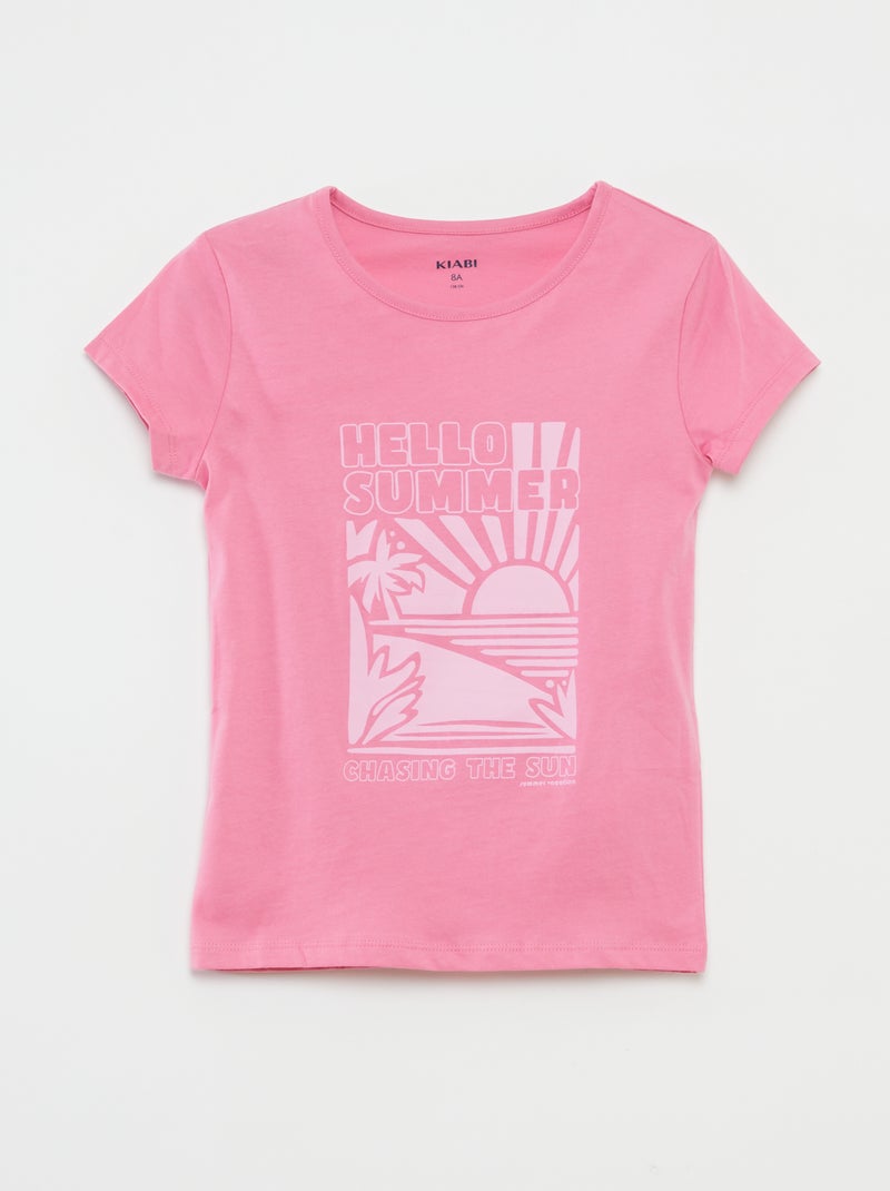 Completo pigiama corto t-shirt + shorts - 2 pezzi ROSA - Kiabi