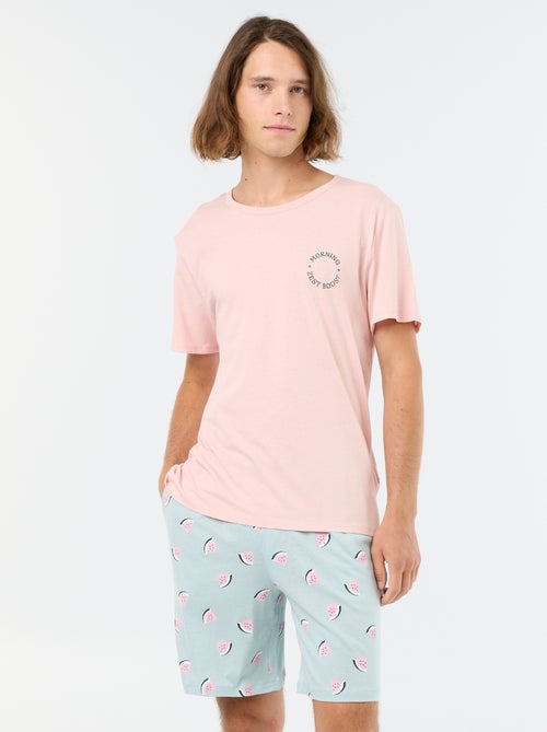 Completo pigiama corto t-shirt + shorts - 2 pezzi - Kiabi Completo pigiama corto t-shirt + shorts - 2 pezzi - Kiabi