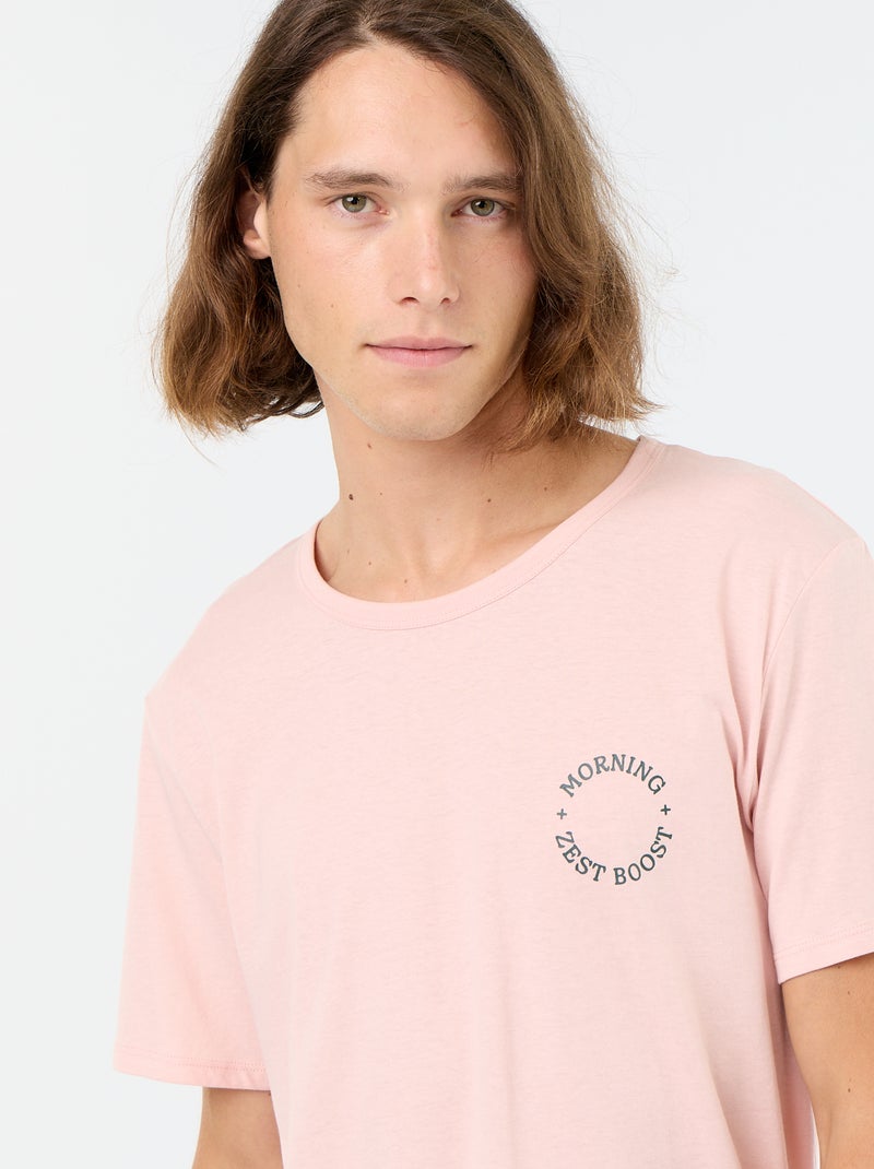 Completo pigiama corto t-shirt + shorts - 2 pezzi Rosa - Kiabi