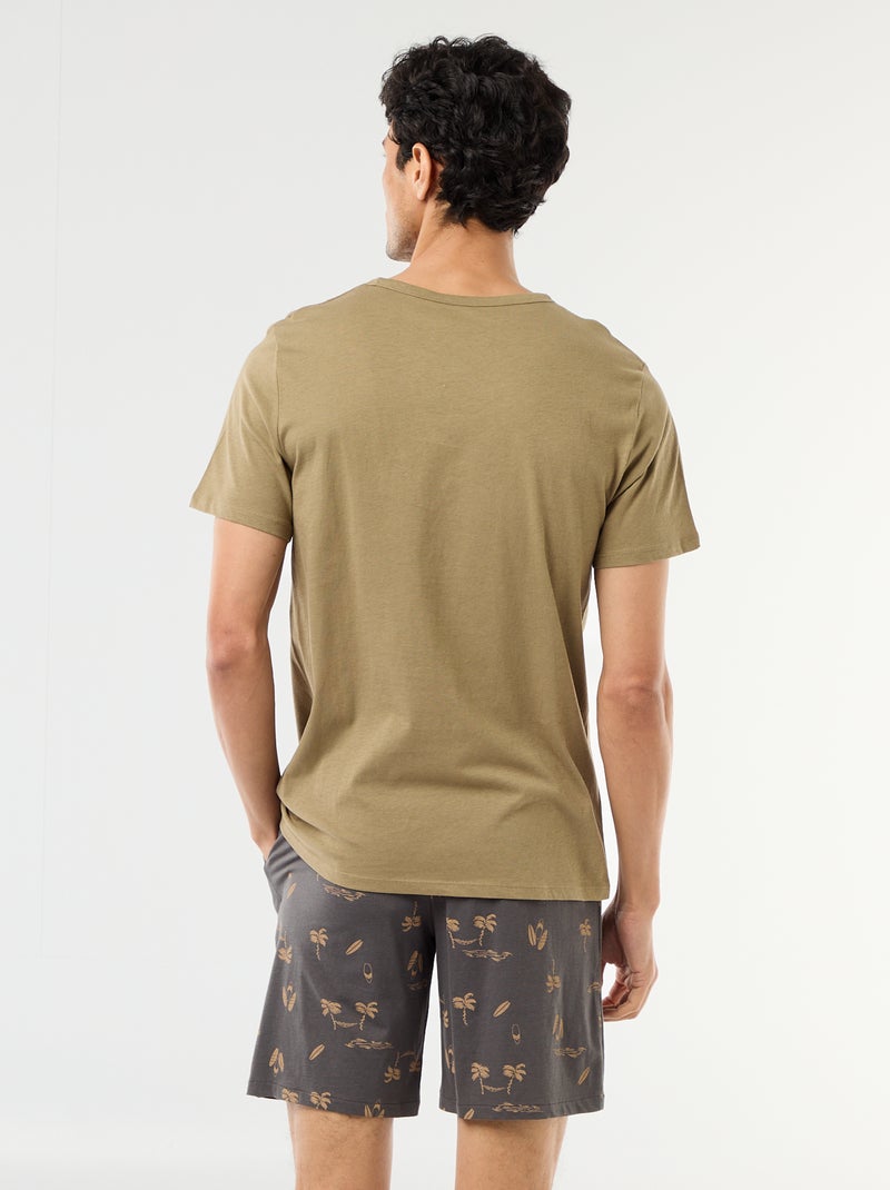 Completo pigiama corto t-shirt + shorts - 2 pezzi Verde - Kiabi