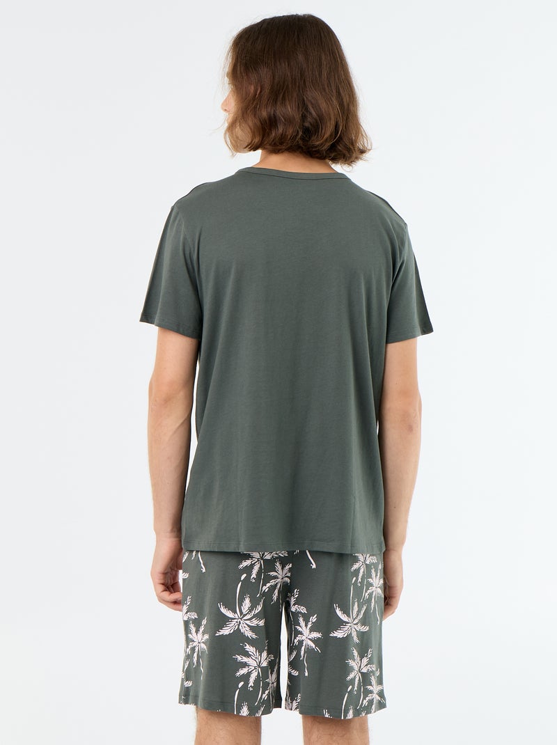 Completo pigiama corto t-shirt + shorts - 2 pezzi Verde - Kiabi
