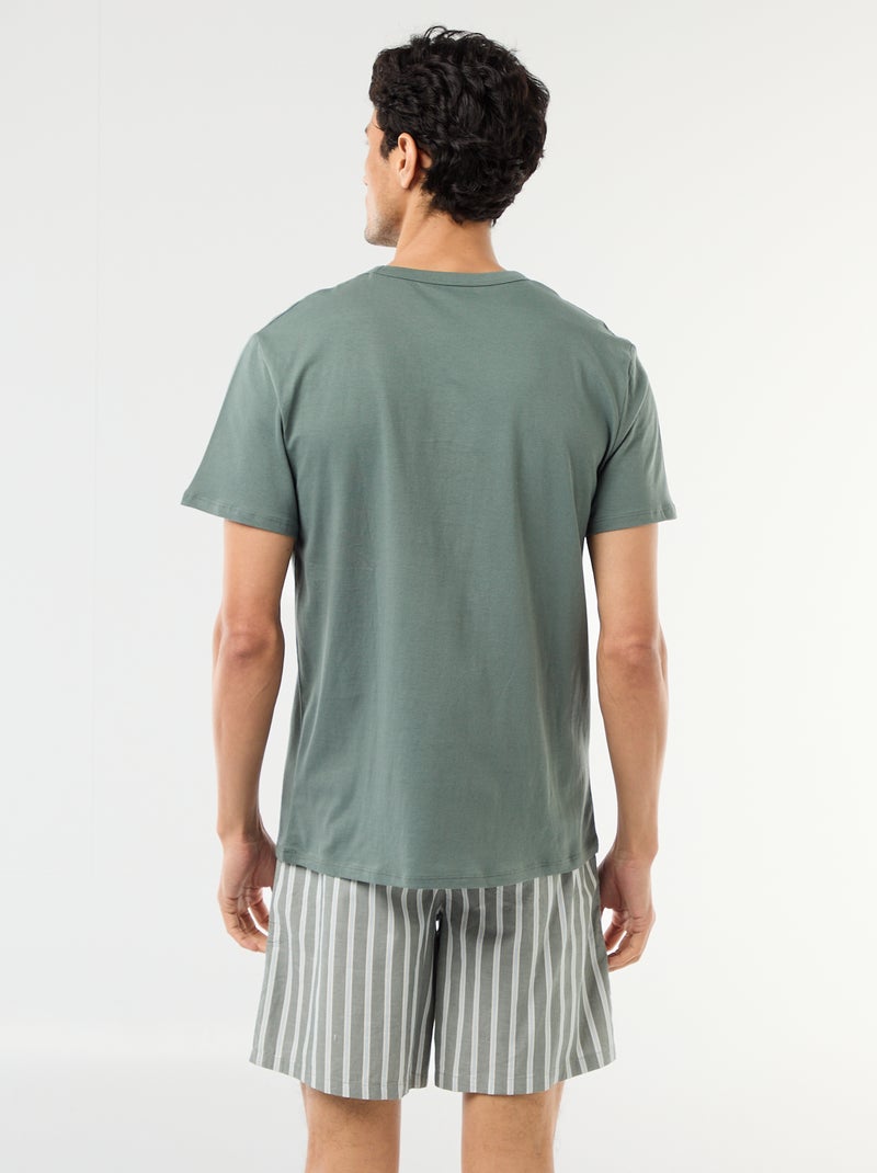 Completo pigiama corto t-shirt + shorts - 2 pezzi Verde - Kiabi