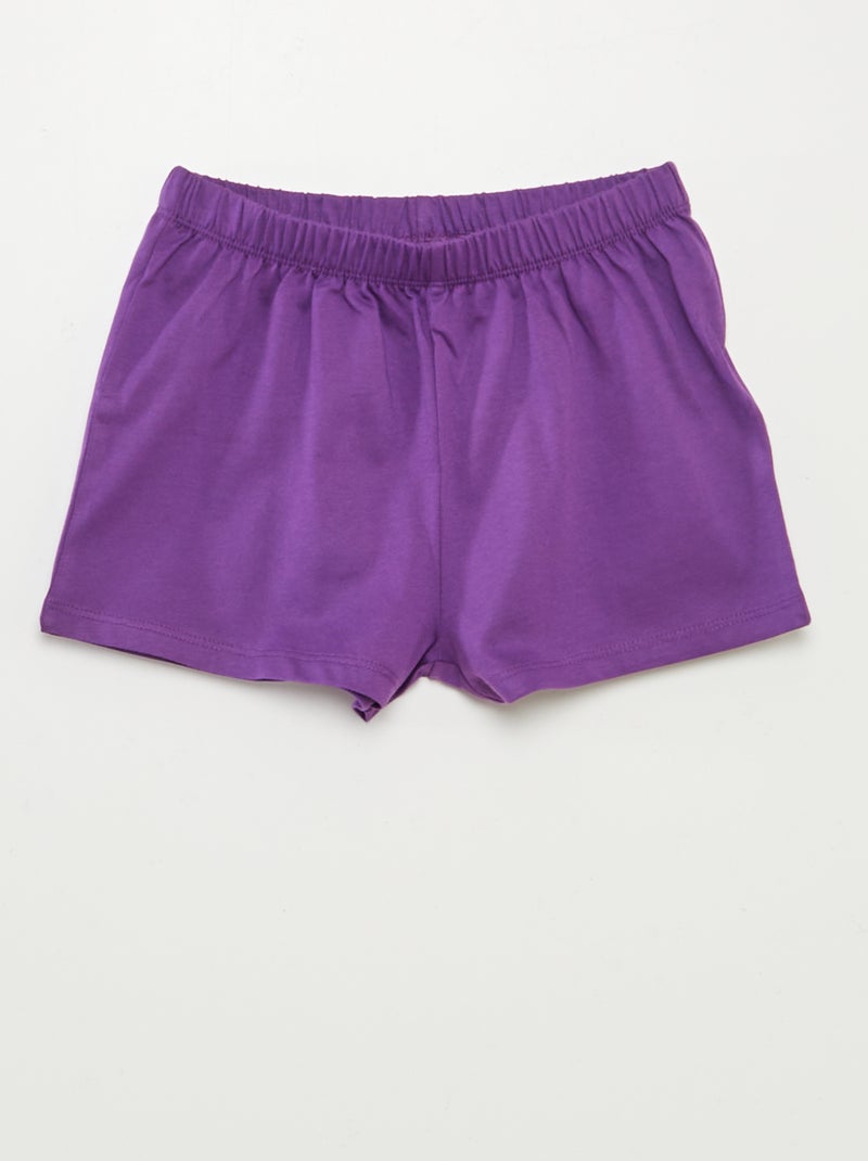 Completo pigiama corto t-shirt + shorts - 2 pezzi VIOLA - Kiabi