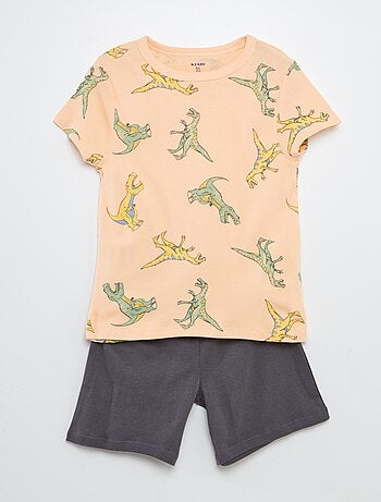 Completo pigiama corto t-shirt + shorts con stampe - 2 pezzi