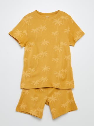 Completo pigiama corto t-shirt + shorts con stampe - 2 pezzi