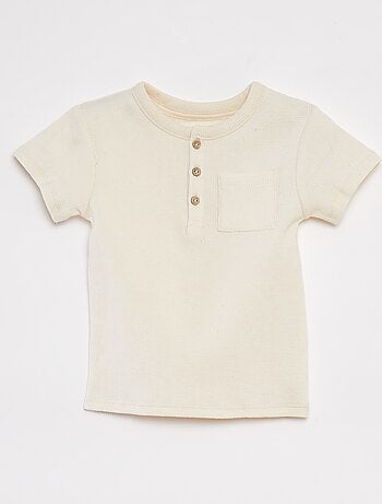 Completo pigiama corto t-shirt + shorts in maglia goffrata - 2 pezzi