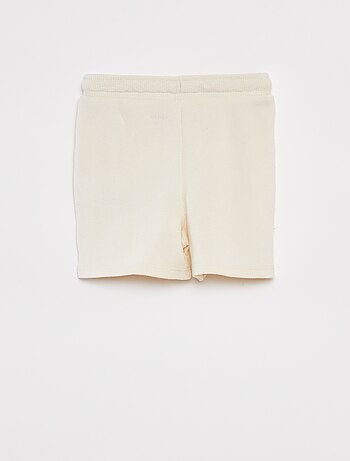 Completo pigiama corto t-shirt + shorts in maglia goffrata - 2 pezzi