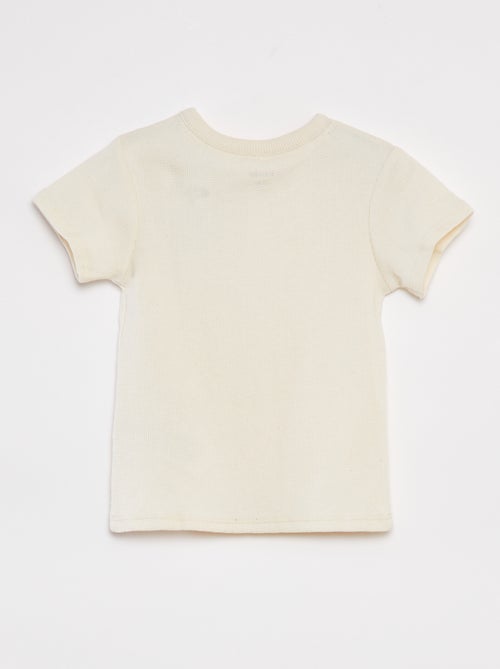 Completo pigiama corto t-shirt + shorts in maglia goffrata - 2 pezzi - Kiabi