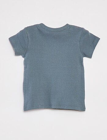 Completo pigiama corto t-shirt + shorts in maglia goffrata - 2 pezzi