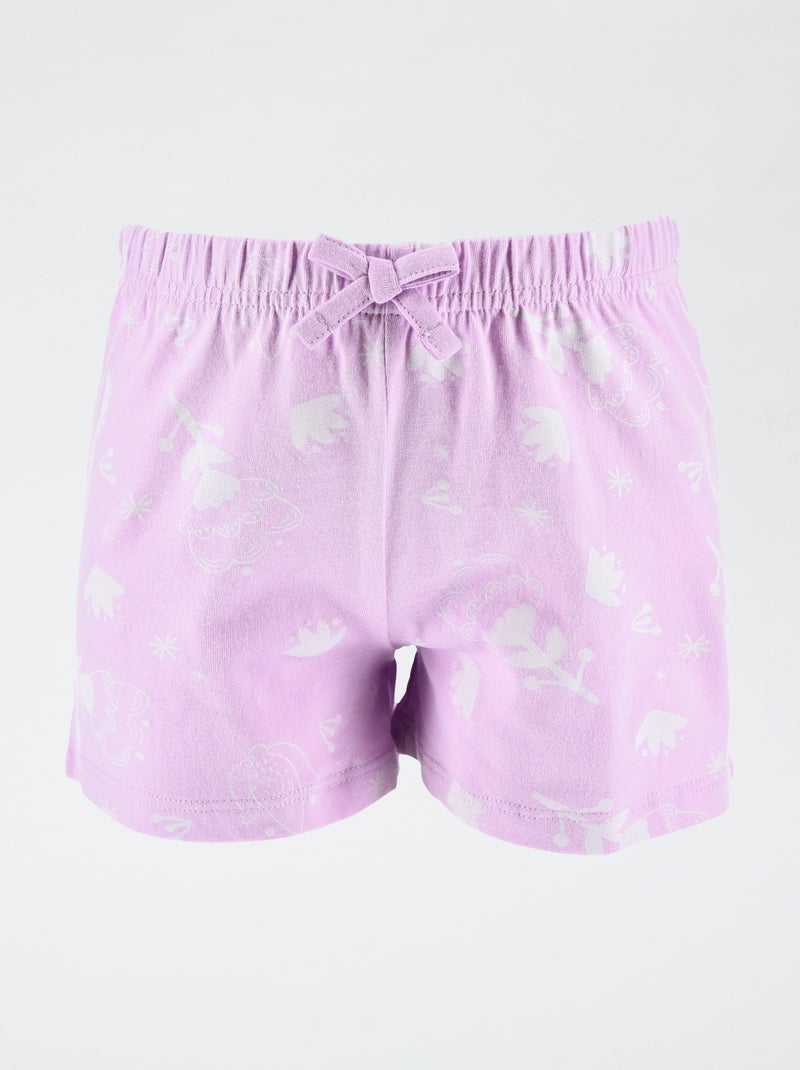 Completo pigiama court 'Frozen' - 2 pezzi viola - Kiabi