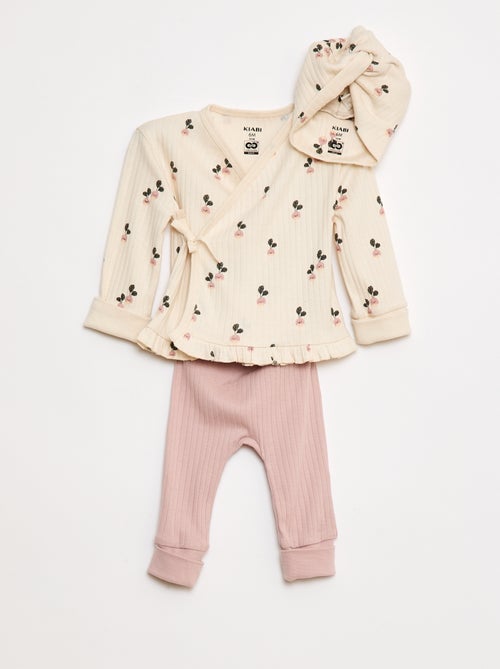 Completo pigiama + cuffia - 3 pezzi - cradle to cradle - Kiabi