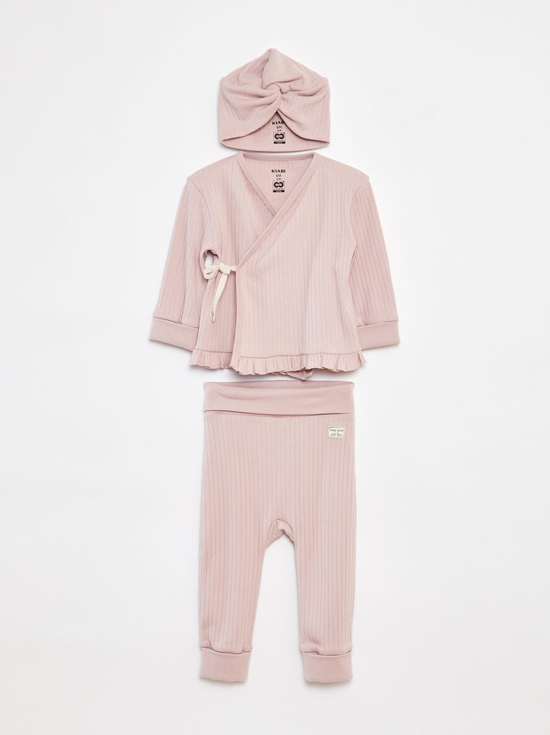 Completo pigiama + cuffia - 3 pezzi ROSA - Kiabi