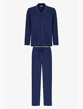 Completo pigiama da uomo season con camicia a maniche lunghe e pantaloni penti