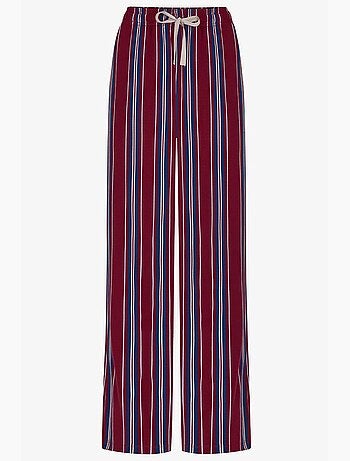 Completo pigiama da uomo soundwave a righe, pantaloni lunghi e maniche lunghe penti