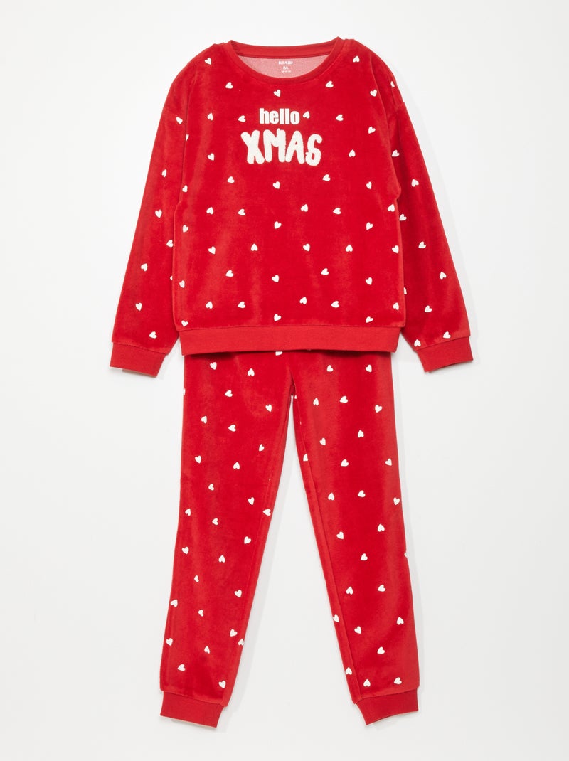 Completo pigiama di Natale - 2 pezzi ROSSO - Kiabi