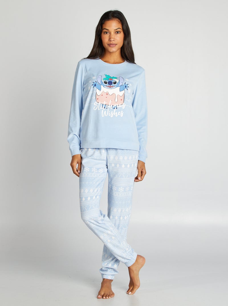 Completo pigiama di Natale 'Stitch' BLU - Kiabi