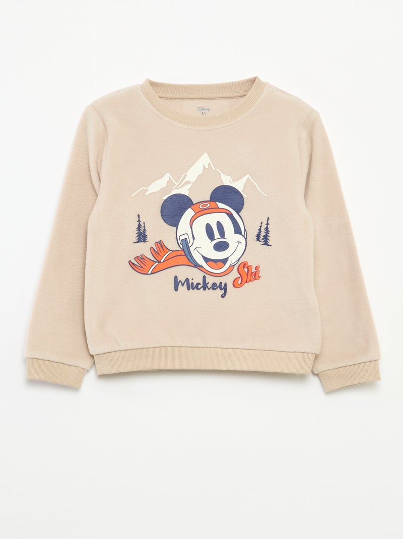 Completo pigiama 'Disney' 'Mickey' in pile Beige - Kiabi