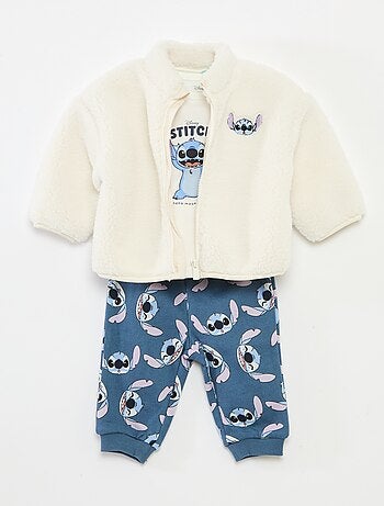 Completo pigiama 'Disney' 'Stitch' giacca + T-shirt + jogging