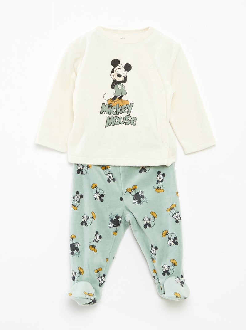 Completo pigiama en velluto 'Disney' top + pantaloni - 2 pezzi Verde - Kiabi