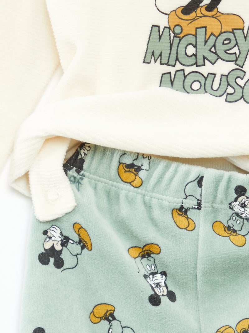 Completo pigiama en velluto 'Disney' top + pantaloni - 2 pezzi Verde - Kiabi