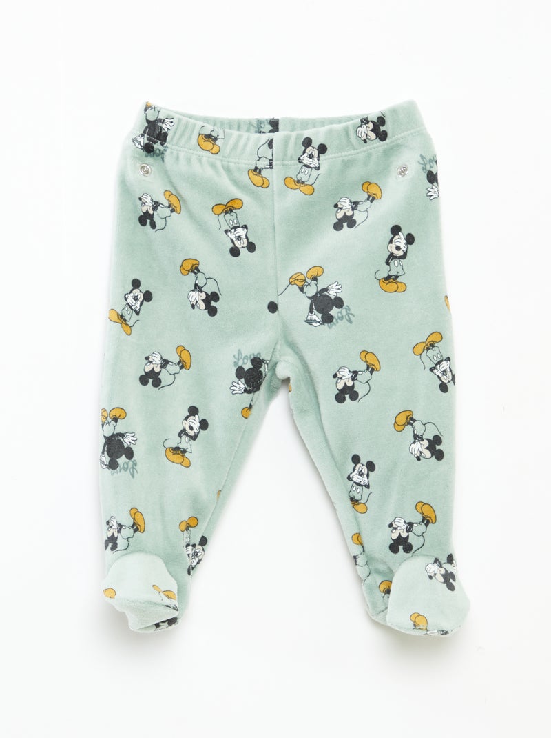 Completo pigiama en velluto 'Disney' top + pantaloni - 2 pezzi Verde - Kiabi