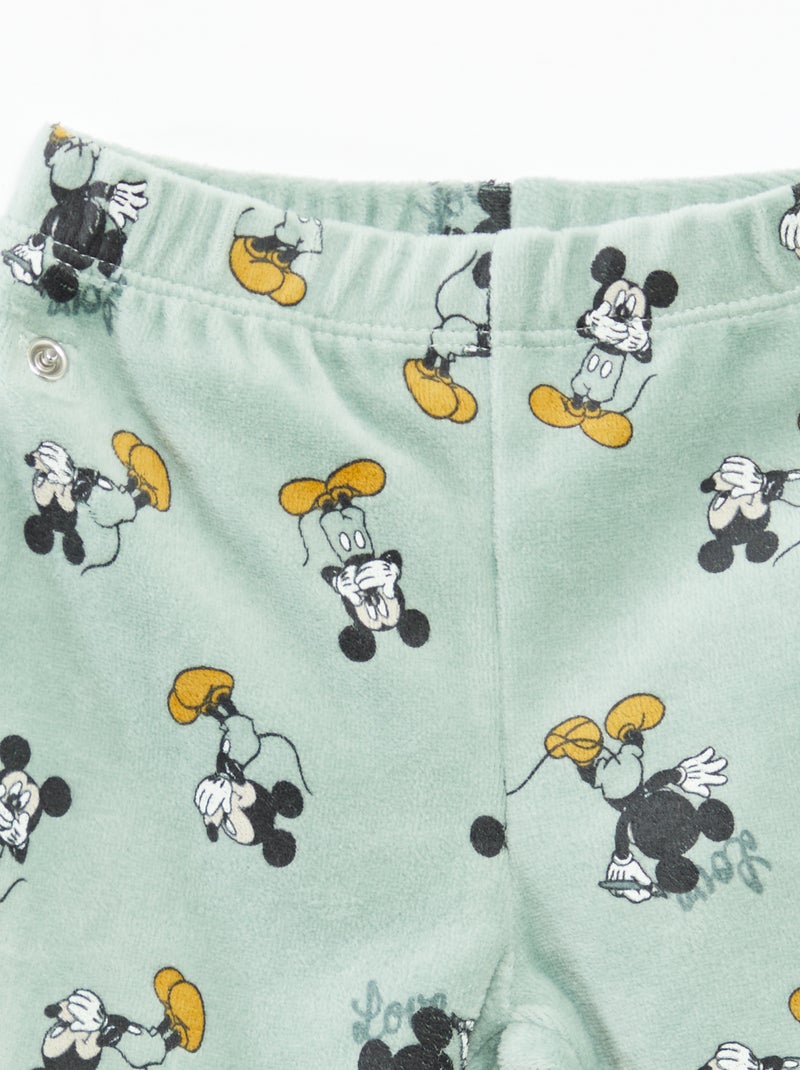 Completo pigiama en velluto 'Disney' top + pantaloni - 2 pezzi Verde - Kiabi
